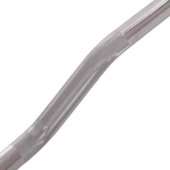 Штанга фіксована вигнута прогумована Zelart 2687-35 довжина 95 см 35 кг Київ