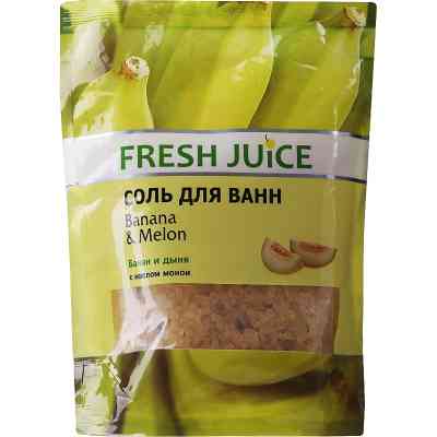 Сіль для ванн Fresh Juice Banana &amp; Melon 500 г (4823015937620) Вінниця