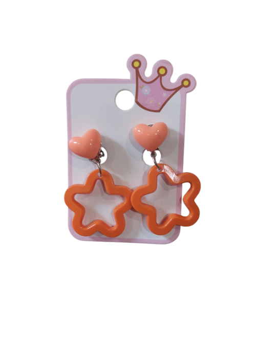 Кліпси дитячі у формі Зірочки 45 на 30 мм помаранчевий Київ - фото 1