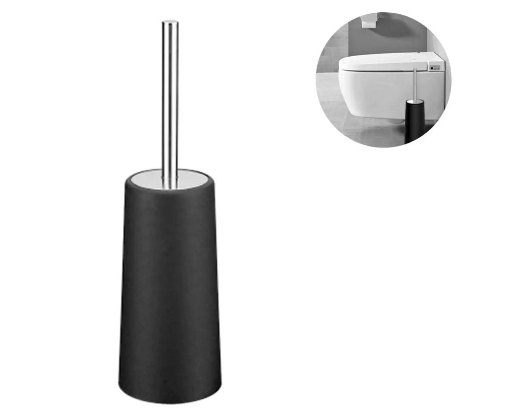 Ершик для унитаза напольный LR911-2  черный закрытый (пластик + металл хромированный) Черновцы - изображение 6