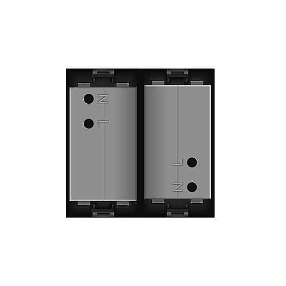 Подвійна розетка USB LIVOLO чорна, з блоком живлення 2×USB-A 5V/2.1A, 2×10Вт, модуль (VL-FCUA-2BP) Коломыя