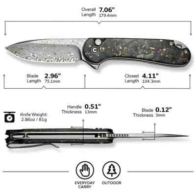 Нож Civivi Elementum II Shredded Carbon (C18062P-10) Винница
