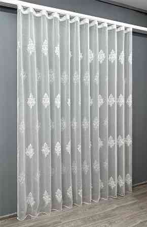 Тюль VR-Textil 1677т Батист с вышивкой Белый 300х270 см (42-0676) Киев