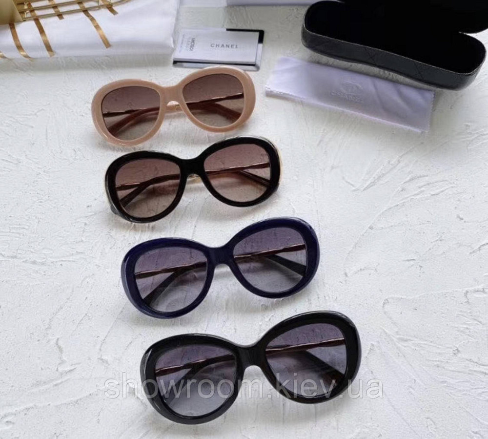 Жіночі сонцезахисні окуляри Ch (5429) blue Lux Київ - фото 4