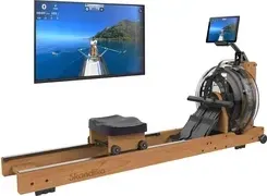 Требний тренажер Skandika Wioślarz Wodny Stacjonarny Lykke, Do 150 Kg, Z Wyświetlaczem Lcd, Drewno Bukowe Brązowe Київ - фото 1