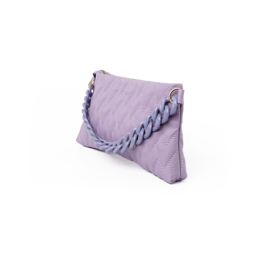 Сумка женская стильная, качественная красивая стеганая сумочка с ручкой-цепочкой, женский клатч, Сиреневый Каменец-Подольский - изображение 2