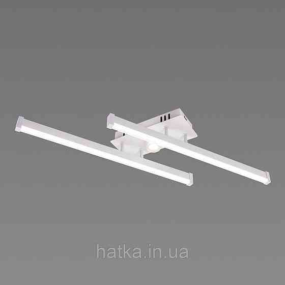 Люстра стельова світлодіодна VALESO 2 плафони LED 20W Білий Золото Сталь Акрил YH1310/2 Київ