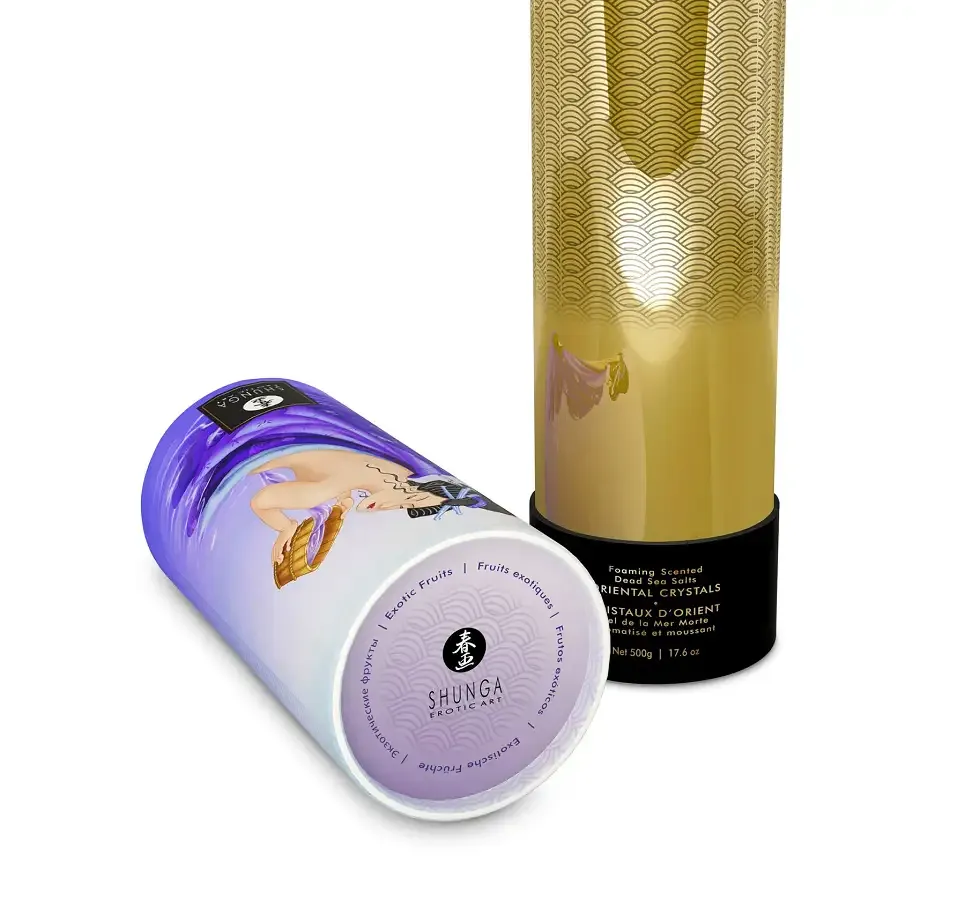 Пенящаяся соль для ванны Shunga Dead Sea salt Oriental Crystals — Exotic Fruits (500 г) Львов - изображение 3