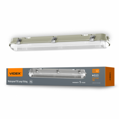 LED Світильник лінійний під лампу 2*T8 0,6м 220V IP65 VL-BNW-T8062G Videx Житомир