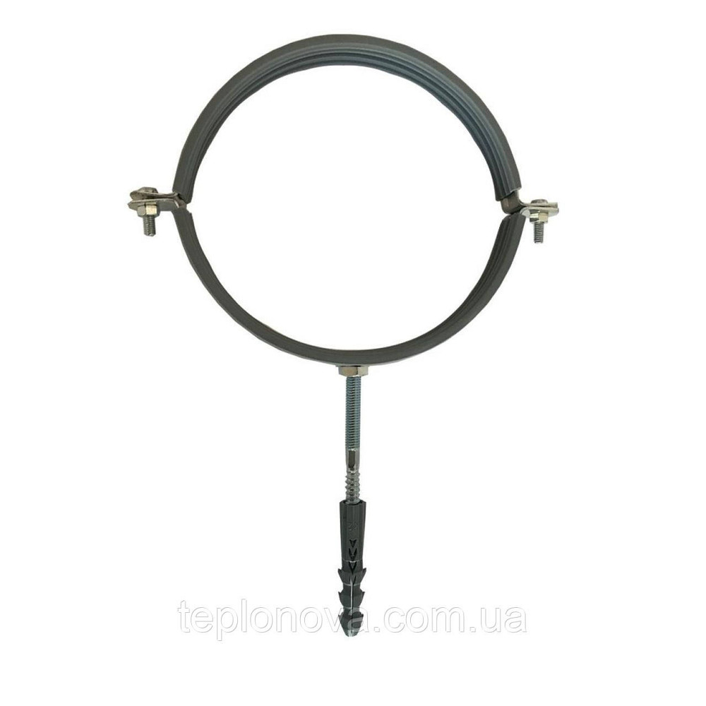 Хомут у зборі CR 4| (109-116 мм) з гвинтом-шурупом 8*100 і дюбелем у уп., сірий Чернівці - фото 1