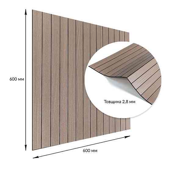 Вінілове самоклеюче 3D покриття Тік горіховий Київ