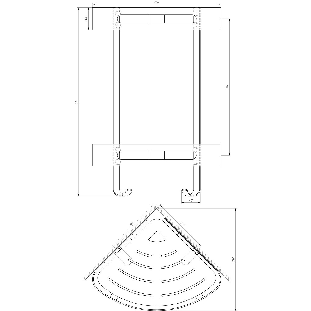 Полка подвійна кутова Globus Lux BQ9422 Тернополь - изображение 4
