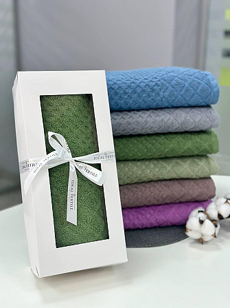 Махровое полотенце Ideal Textile с красивым рельефом 70х140 см (56860970) Черновцы - изображение 2