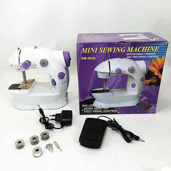 Міні-швейна машина з насадками, Багатофункціональна домашня швейна XE-362 машинка портативна Київ