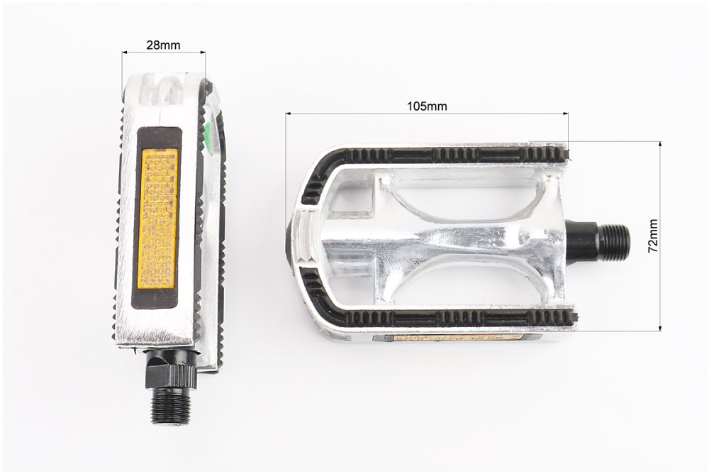 Педалі CITY 9/16" (113x71x25mm) алюмінієві, сріблясто-чорні NWL-266 Київ - фото 2