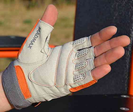 Рукавички для фітнесу MadMax MFG-850 Crazy Grey/Orange L Каменское