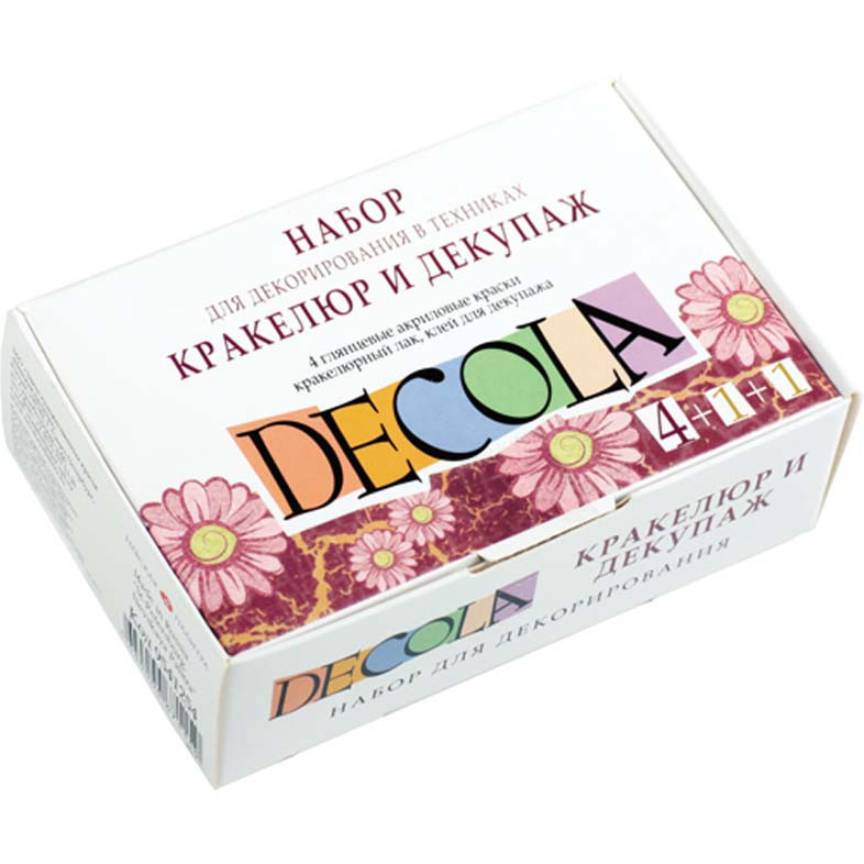 Набір фарб акрілових"Професійна" 350818 глянцевий 4кол. 20мл крак. лак 20мл клей д/декупажу, шт Київ - фото 1