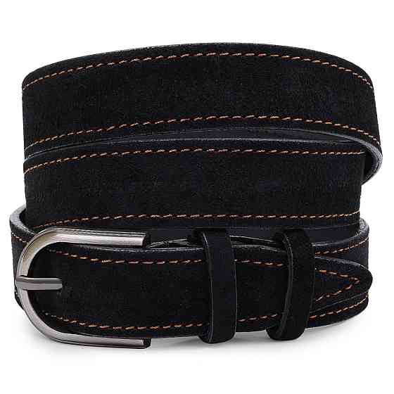 Замшевый ремень для женщин Vintage 20799 Черный Киев