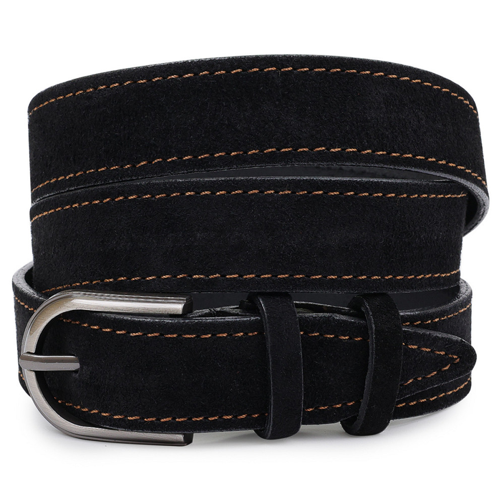 Замшевый ремень для женщин Vintage 20799 Черный Киев - изображение 1
