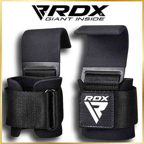 Гаки для тяги RDX Neoprene для надійного захоплення із захистом зап'ястків для силових вправ Київ