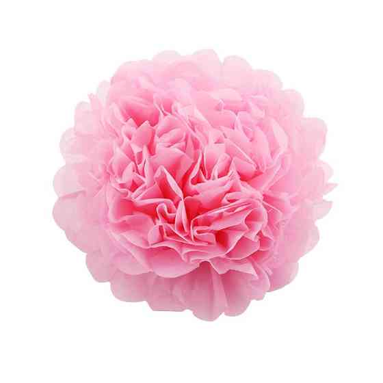 Помпон бумажный для праздника 15 см розовый Киев