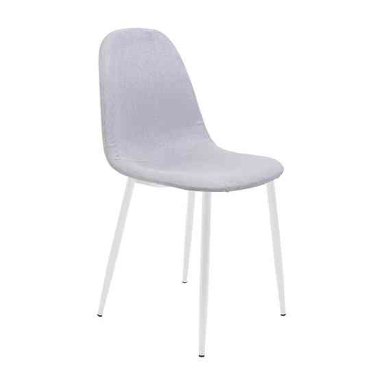 Стілець крісло м'який MacaoDesign U Sorrento 23 білі ніжки Светло-серый Київ
