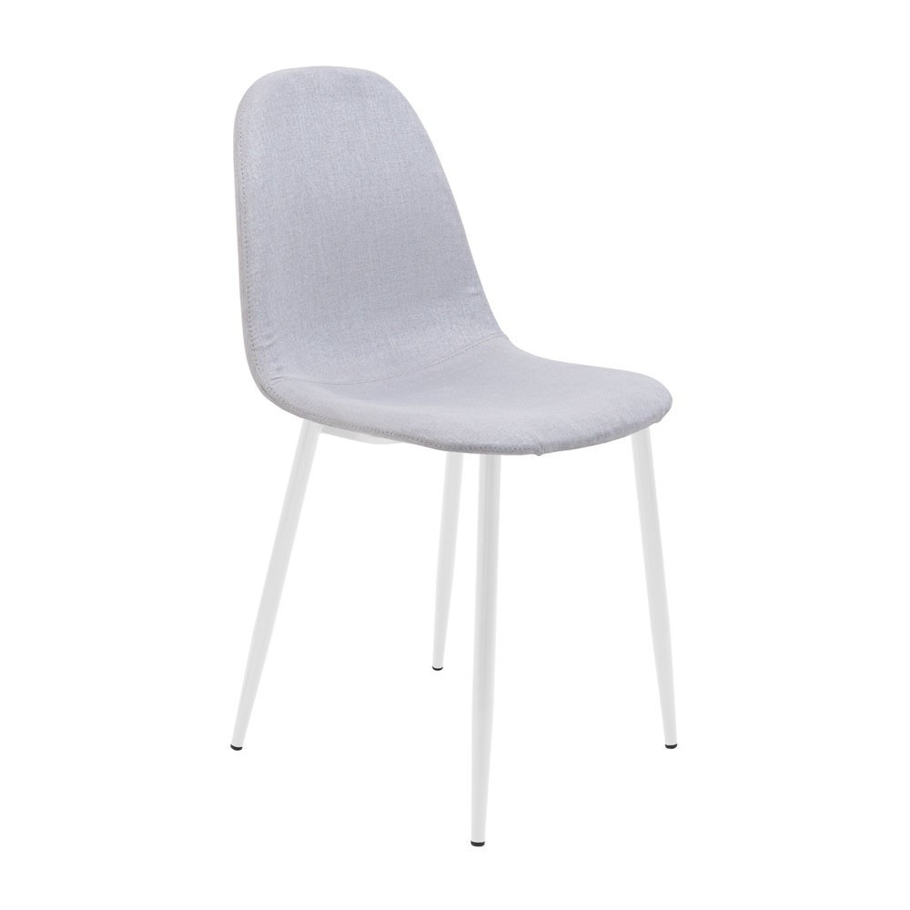 Стул кресло мягкий MacaoDesign U Sorrento 23 белые ножки Светло-серый Киев - изображение 1