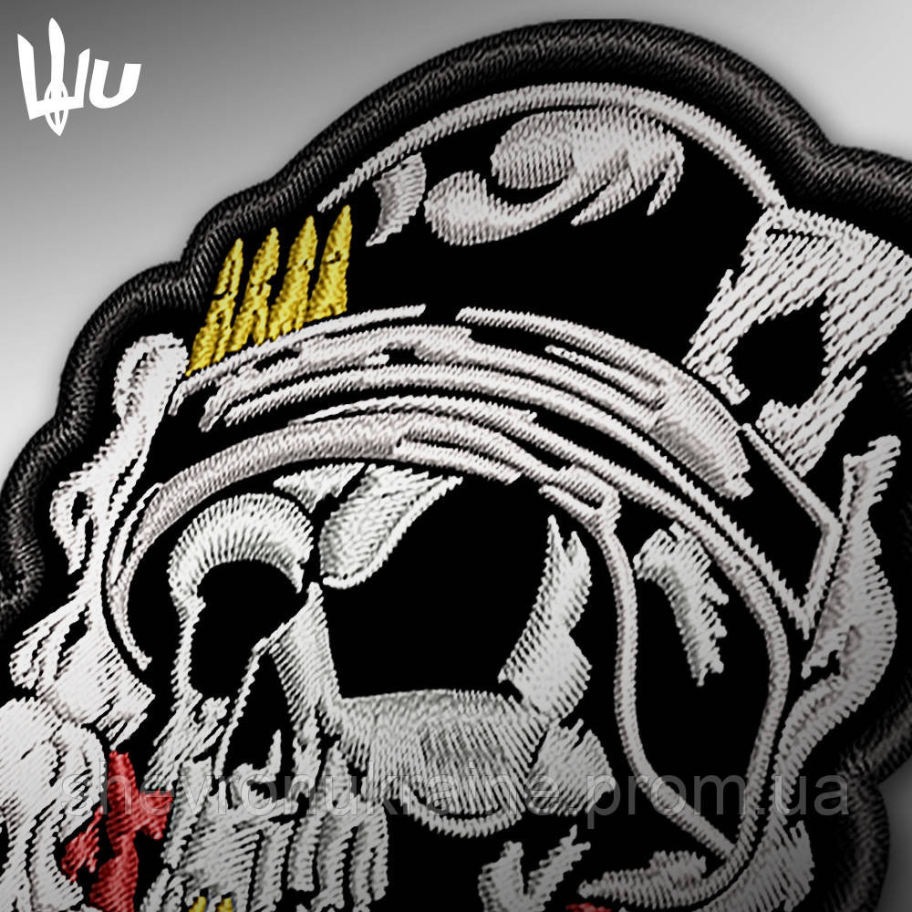 Шеврон под заказ ЧЕРЕП ПОДРЫВНИК (Срок изготовки 3-5 дней. На липучке) Размер 8x7см Киев - изображение 2