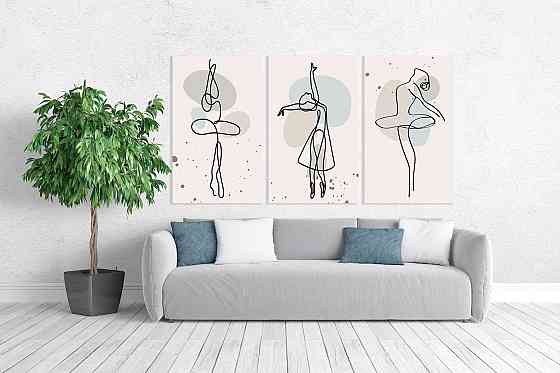 Модульна картина у вітальню/ спальню    Балерина     ART-179_3A Київ