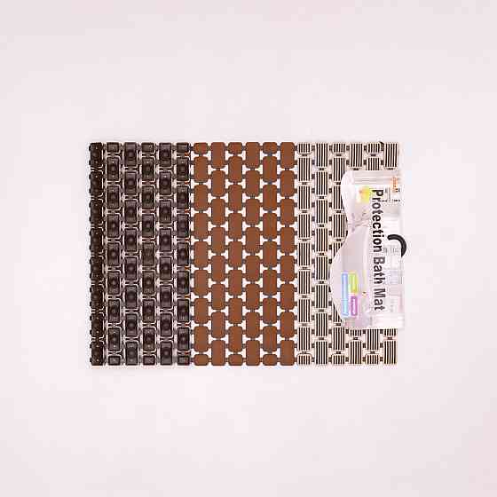 Килимок для ванної туалету душу із полівінілхлориду на присосках 73×40 см HP-42-7BR Коломыя