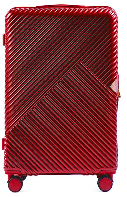 Чемодан пластиковый WINGS WN01 большой темно-красный Киев - изображение 2