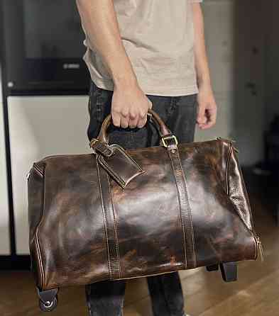 Сумка дорожная на колесах Коричневая (Vintage) Киев