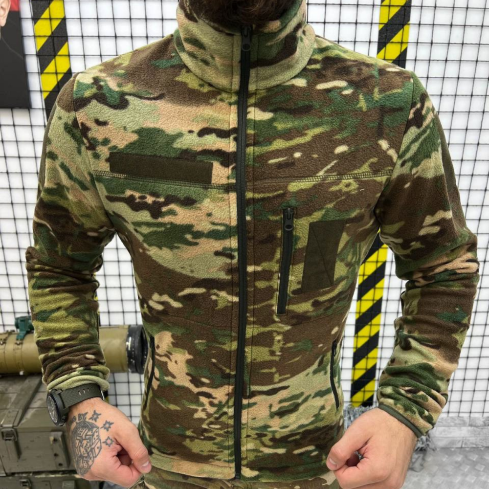 Флісова кофта зсу кофта фліска тактична армійська Мультикам військова з липучками 49 2XL Одеса - фото 1