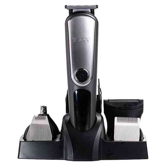 Набір для стрижки волосся 5 в 1 машинка, триммер та бритва VGR V-105 Київ