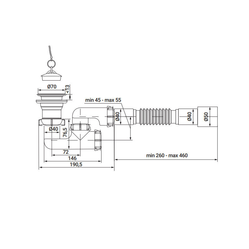 Сифон Zerix SD-02 для душового піддону з ревізією та випуском   ( ZX4962 ) 36857 Харків - фото 2