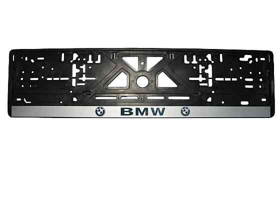 Рамка номерного знаку BMW пластик чорна 1шт Київ