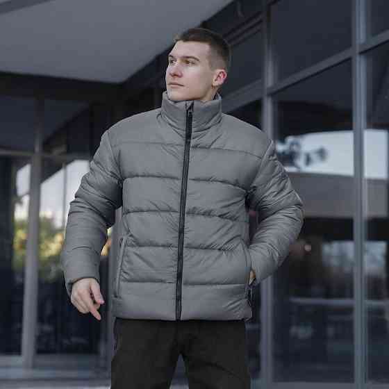 Чоловіча зимова куртка темно-сіра Pobedov Bubble Gum Київ