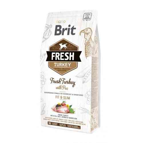 Корм сухий Brit Fresh Turkey/Pea Fit and Slim для собак похилого віку і зайвою вагою з індичкою та горохом 2,5 кг Київ
