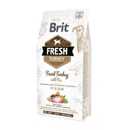 Корм сухий Brit Fresh Turkey/Pea Fit and Slim для собак похилого віку і зайвою вагою з індичкою та горохом 2,5 кг Київ - фото 1
