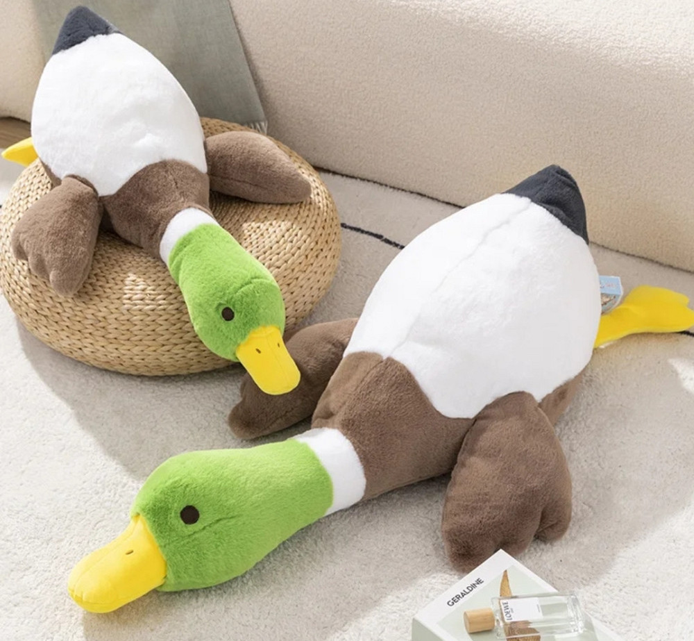 Мягкая плюшевая игрушка подушка - обнимашка Гусь Селезень 65 см Киев - изображение 1