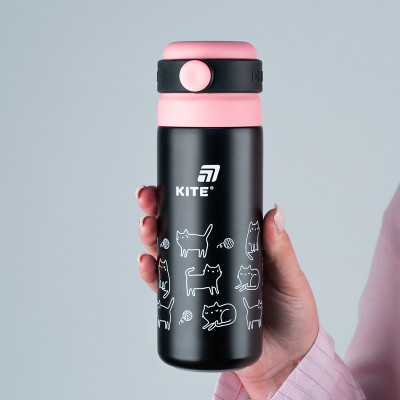 Термос Kite 500 мл, чорний (K25-1222-3) Вінниця - фото 6