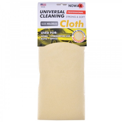 Автомобільна серветка NOWAX 40*30 штучна замша жовта (NX65432) Вінниця - фото 1