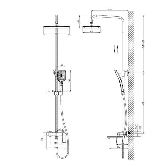 Душова колона зі змішувачем Mixxus Premium Lazar 009-J (MI8272) Харків