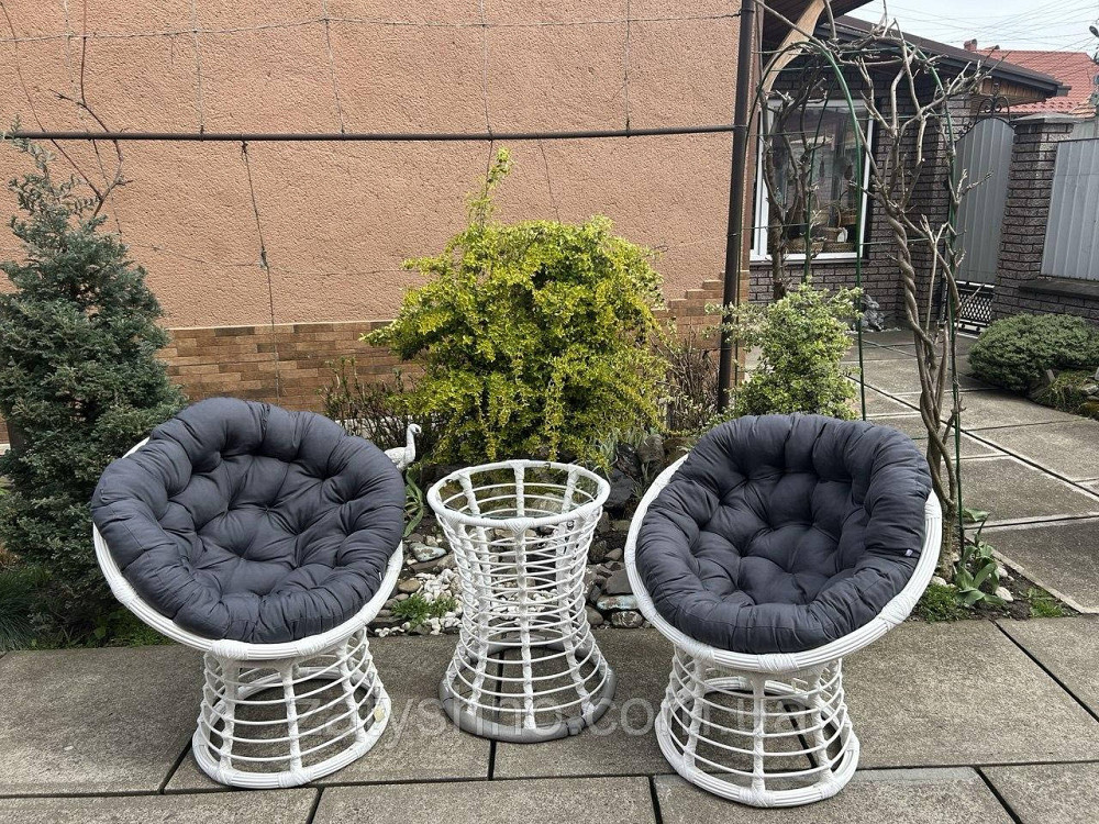 Меблі ротангові вуличні білі Київ - фото 1