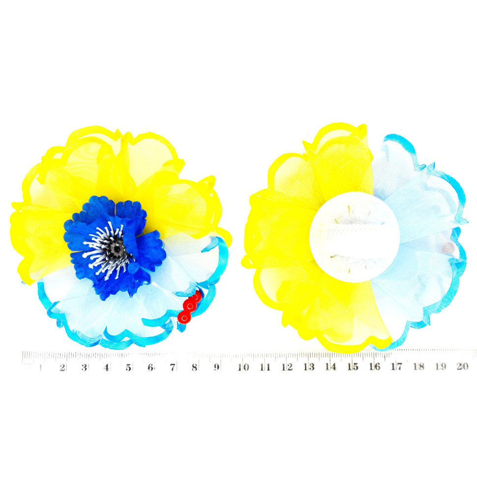 Набір для дівчаток Бантики патріотичні з волошкою 0108-379, 10 шт Вінниця - фото 2