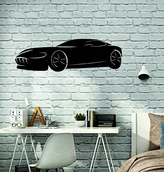 Декоративное настенное Панно «Автомобиль» Декор на стену 90*27 см, Черный Киев - изображение 10