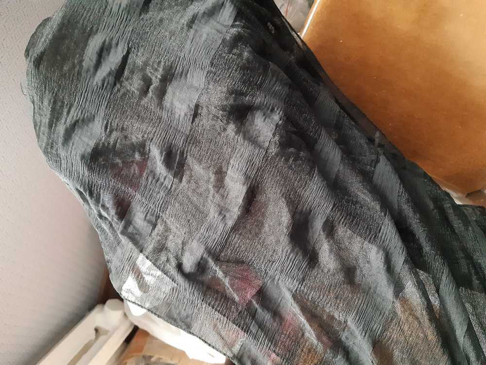 Капроновый шарф С ДЕФЕКТОМ (половина шарфа идет гармошечкой) - размер шарфа приблизительно 140*35см Киев - изображение 2