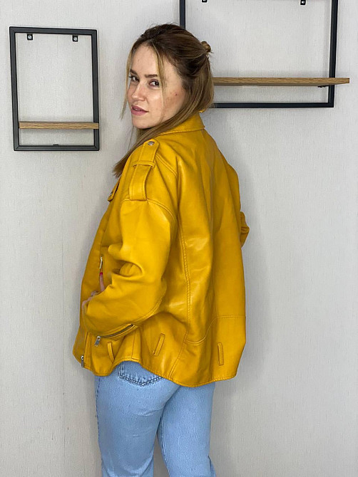 Женская куртка оверсайз Желтый M Харьков - изображение 3