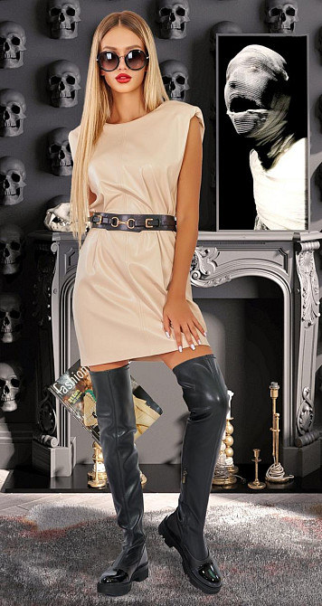 Шкіряне плаття (42) Київ - фото 3