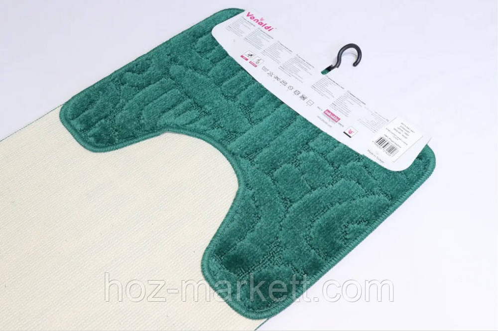 Коврики в ванную и туалет зеленые производства Турция 80 х 50 см и 50 х 40 см Харьков - изображение 3
